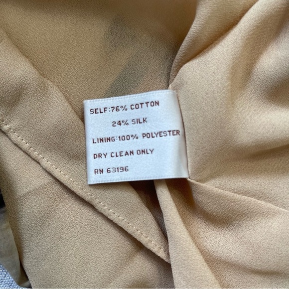 SUZI CHIN FOR MAGGY BOUTIQUE ASYMMETRICAL MAXI DRESS Cotton Silk Blend SIZE 14 - Picture 9 of 13